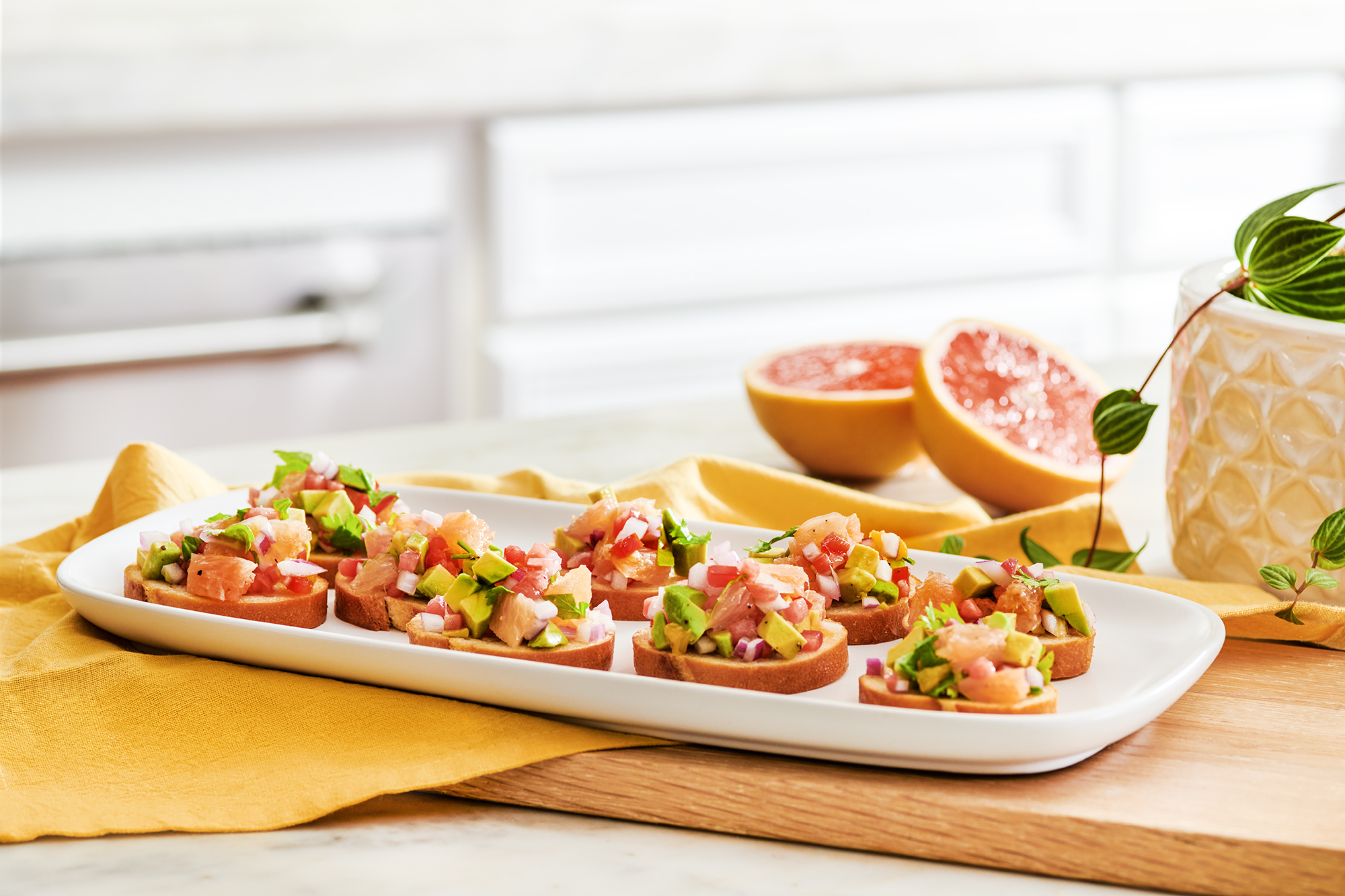 Florida Grapefruit Avocado Bruschetta