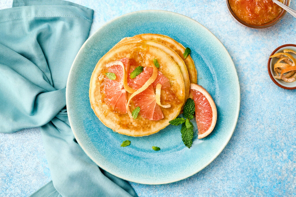 Pancakes With Florida Grapefruit Compote